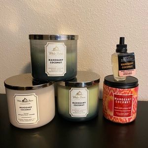 Bath & Body Works Mahogany Coconut Bundle